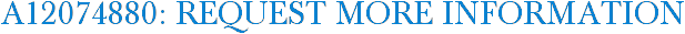 A12074880: Request More Information
