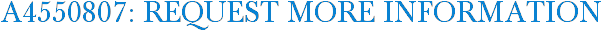 A4550807: Request More Information