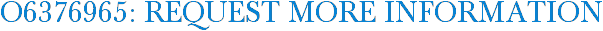 O6376965: Request More Information